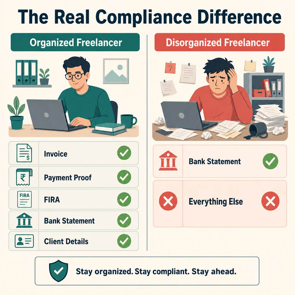The real compliance difference between an organized freelancer and a disorganized one